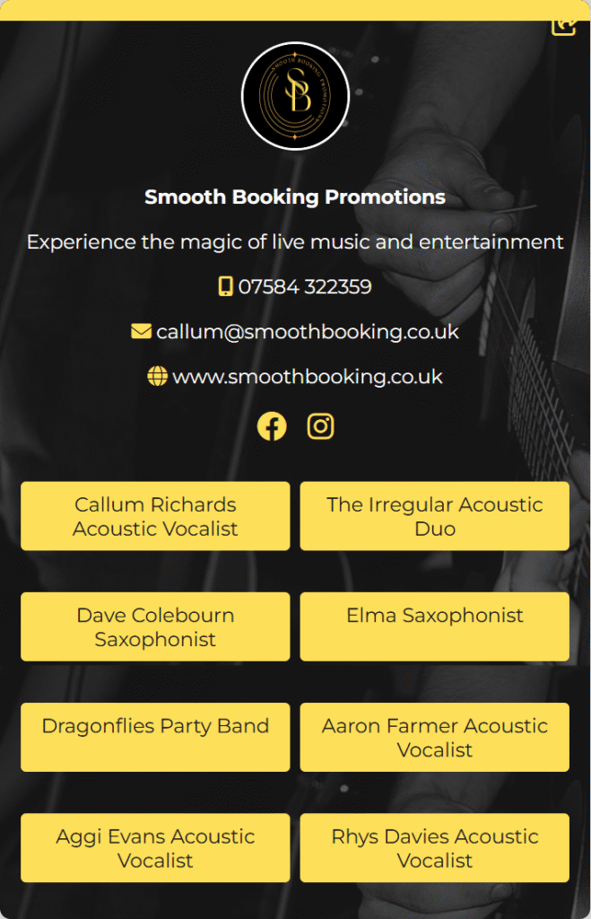 Smooth Booking Promotions Digital Card